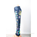 Graffiti Print Jeans tilpasset afslappet engros